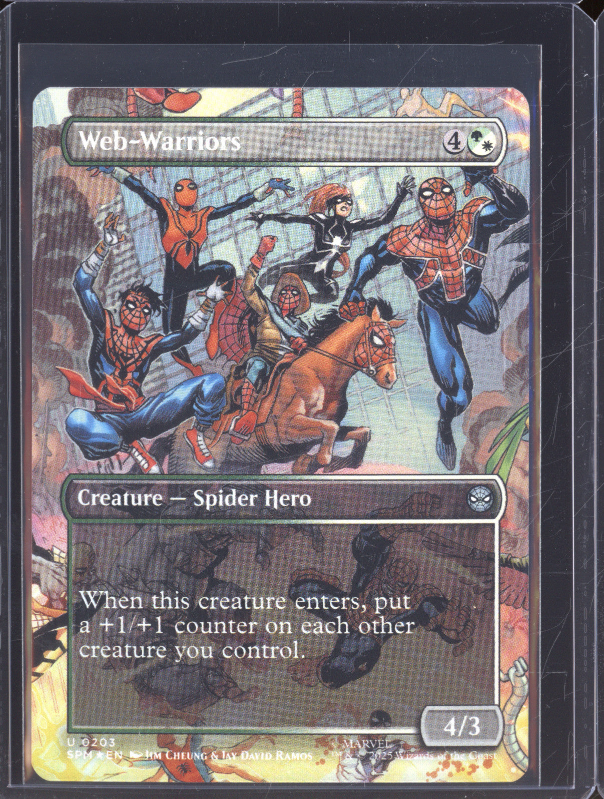 2025 MTG Marvel Universe Spider-Man 203 Web-Warriors Foil Borderless