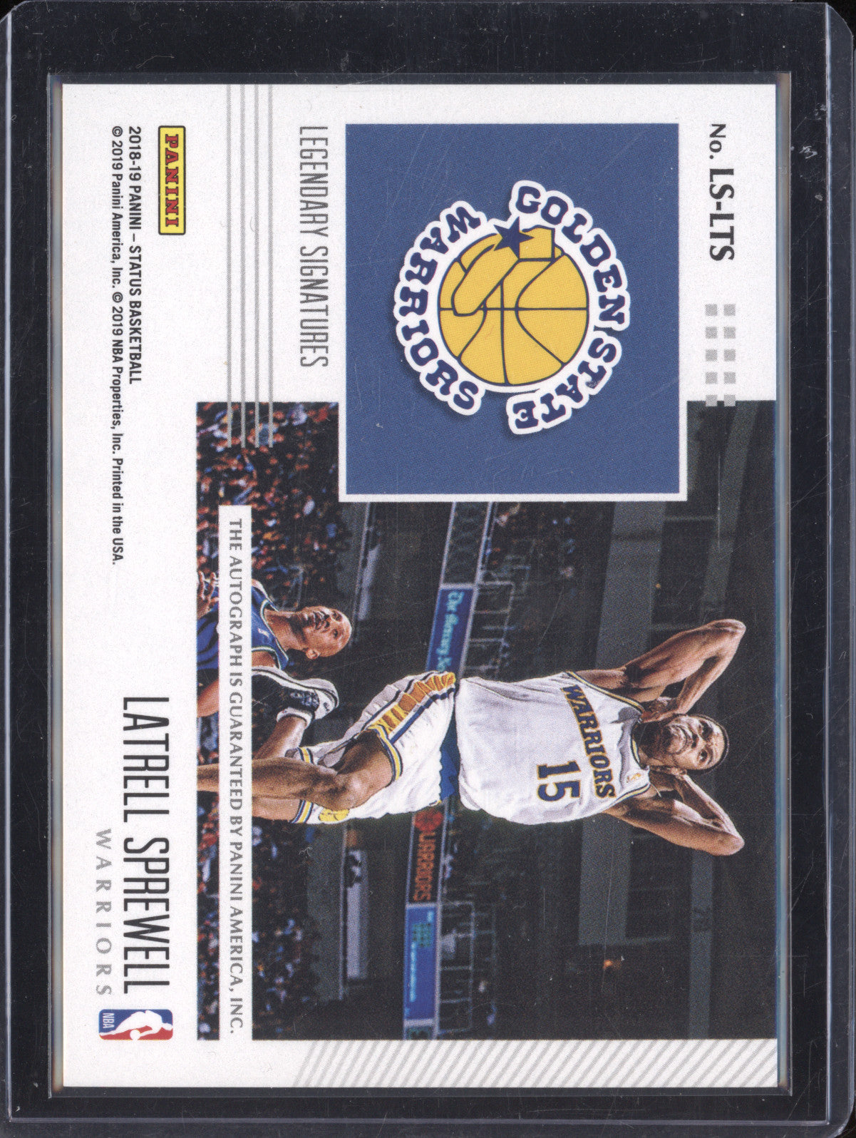 Latrell Sprewell 2018-19 Panini Status LS-LTS Legendary Signatures