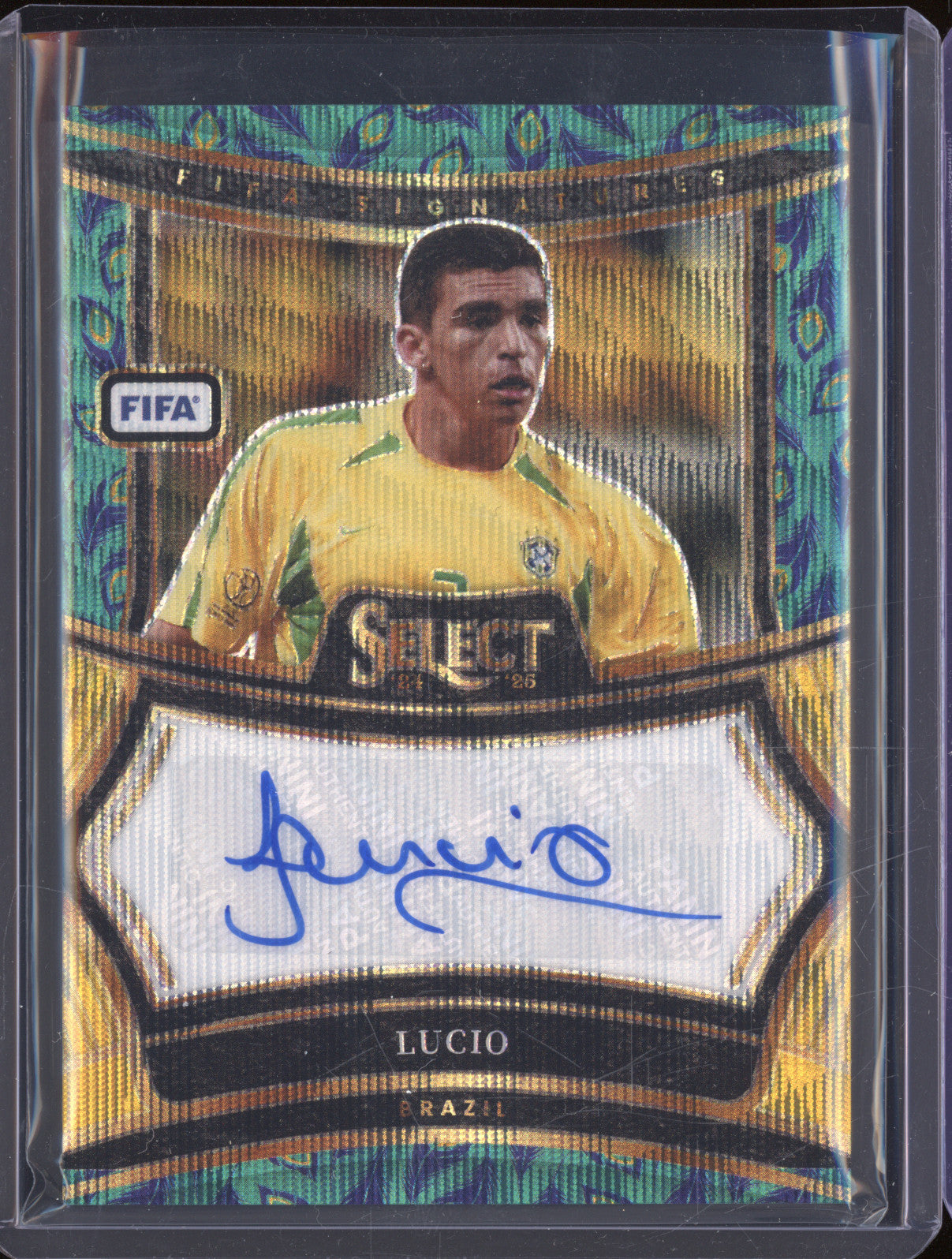 2024-25 Panini Select Fifa S-L Lucio Peacock Auto