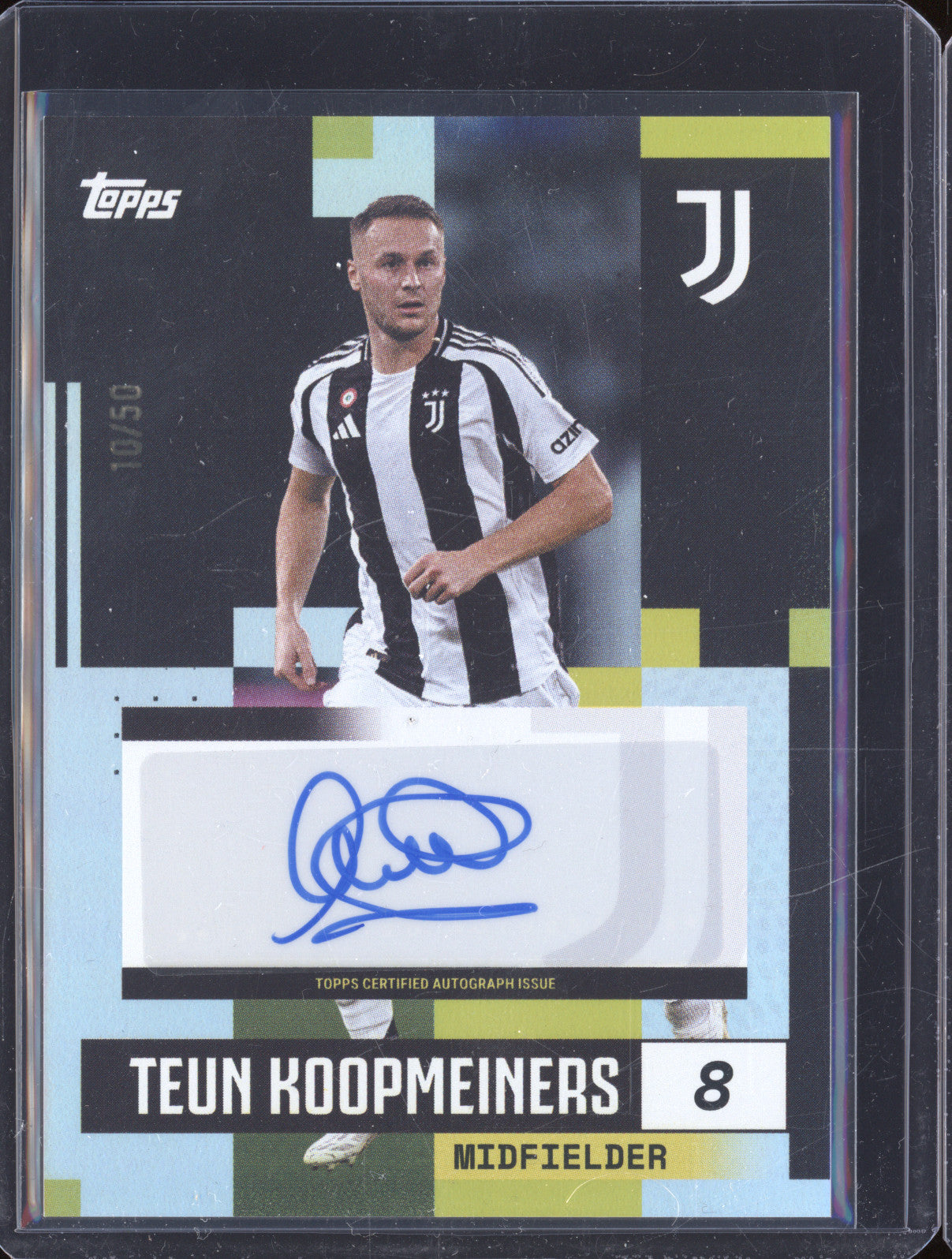 Teun Koopmeiners 2024-25 Topps Team Set Juventus FC BA-TK Autograph Gold 10/50