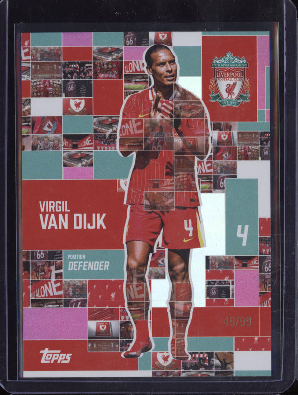 Virgil Van Dijk 2024-25 Topps Liverpool Team Set 36 Anfield All Stars 49/99