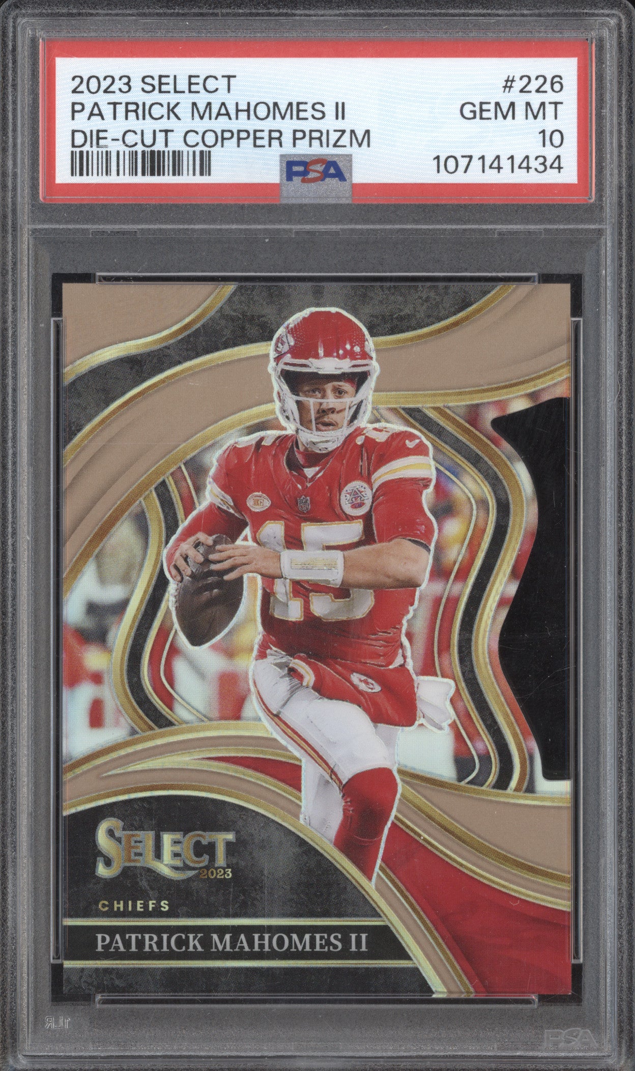 Patrick Mahomes II 2023 Panini Select 226 Die-Cut Cooper 243/299 PSA 10