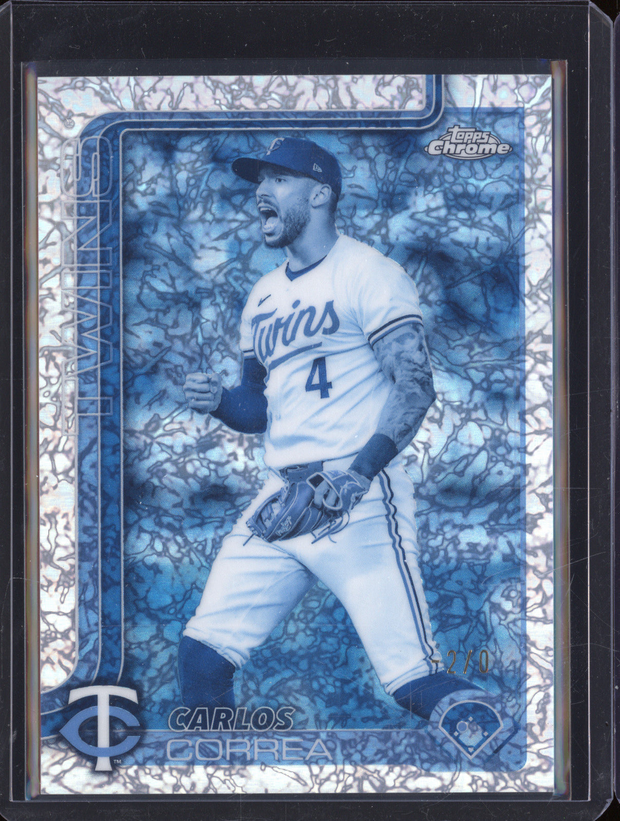Carlos Correa 2025 Topps Chrome 204 Frozenfractor -2/0