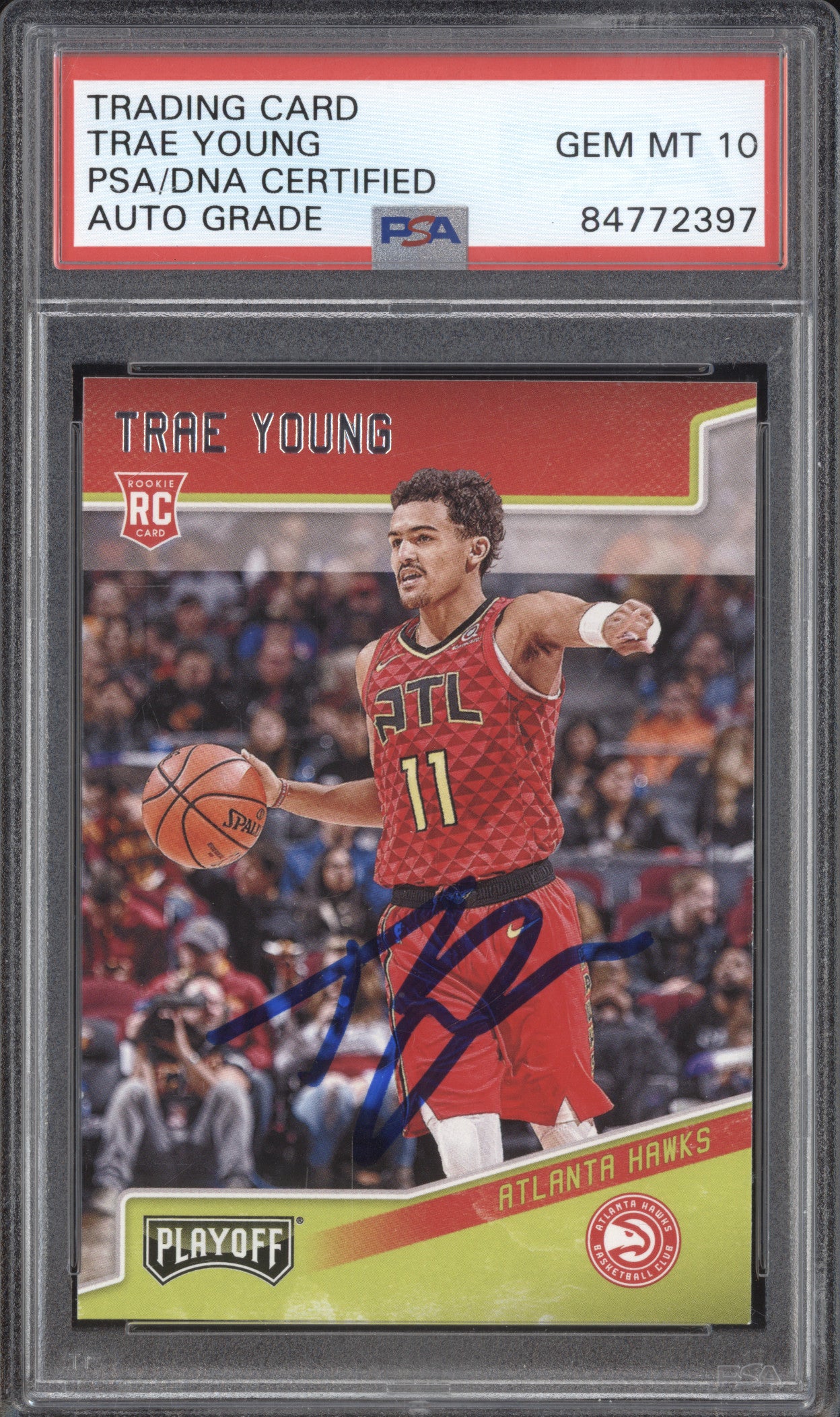 Trae Young 2018-19 Panini Chronicles 175 Playoff PSA/DNA RC PSA 10