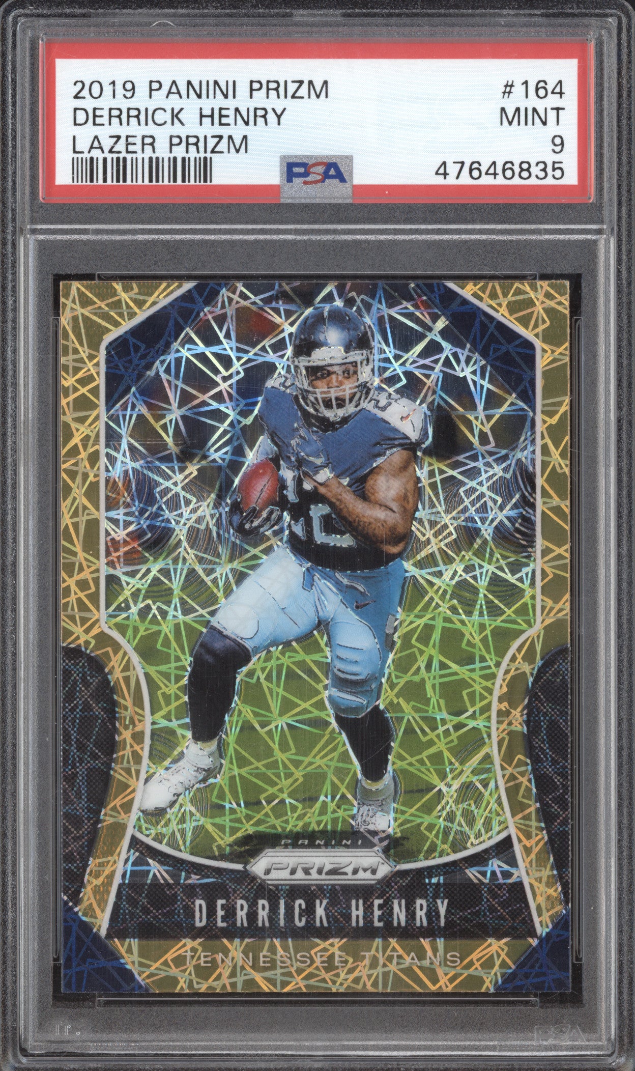 Derrick Henry 2019 Panini Prizm 164 Lazer PSA 9