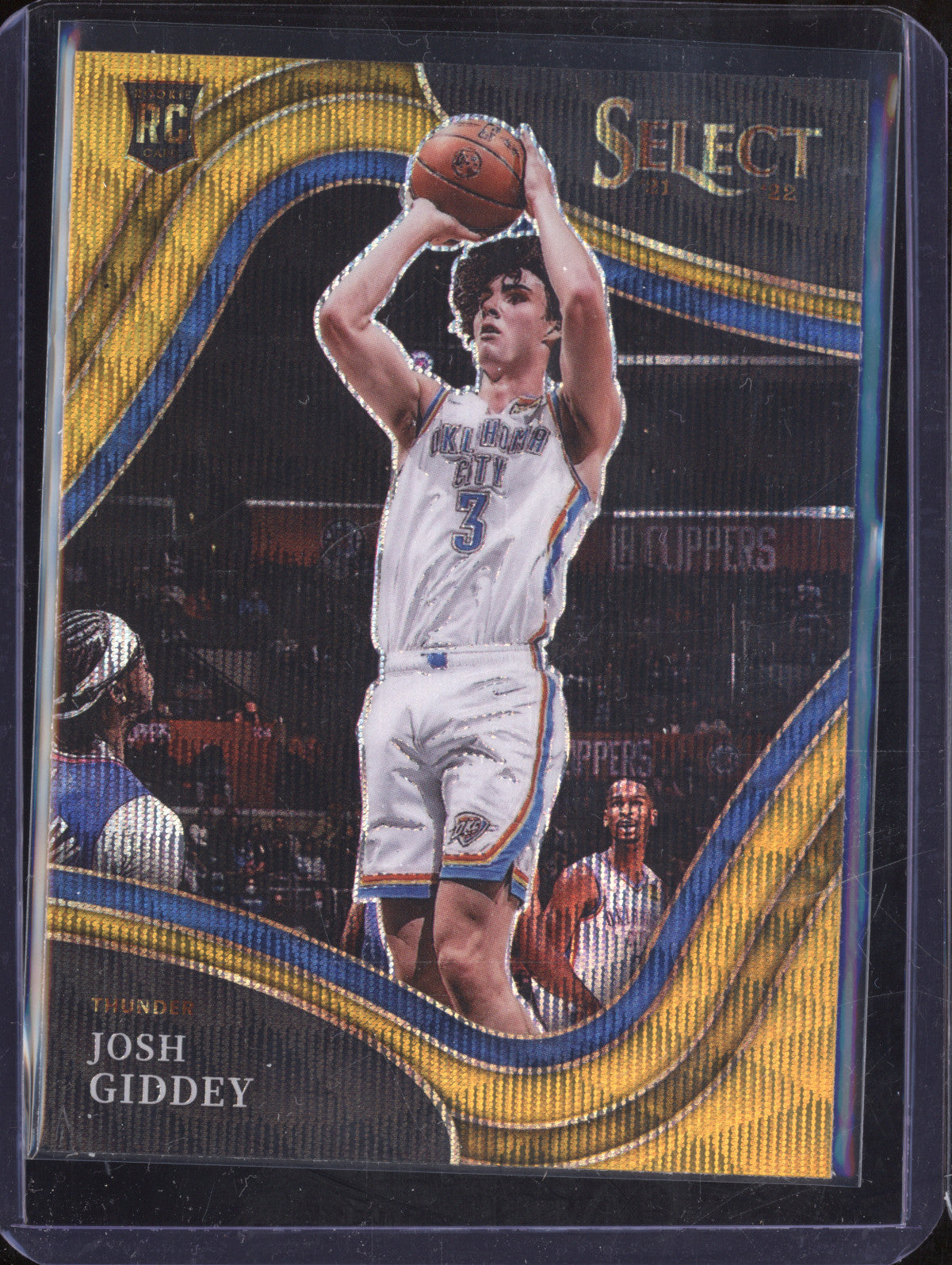 Josh Giddey 2021-22 Panini Select 256 Gold Wave Courtside RC