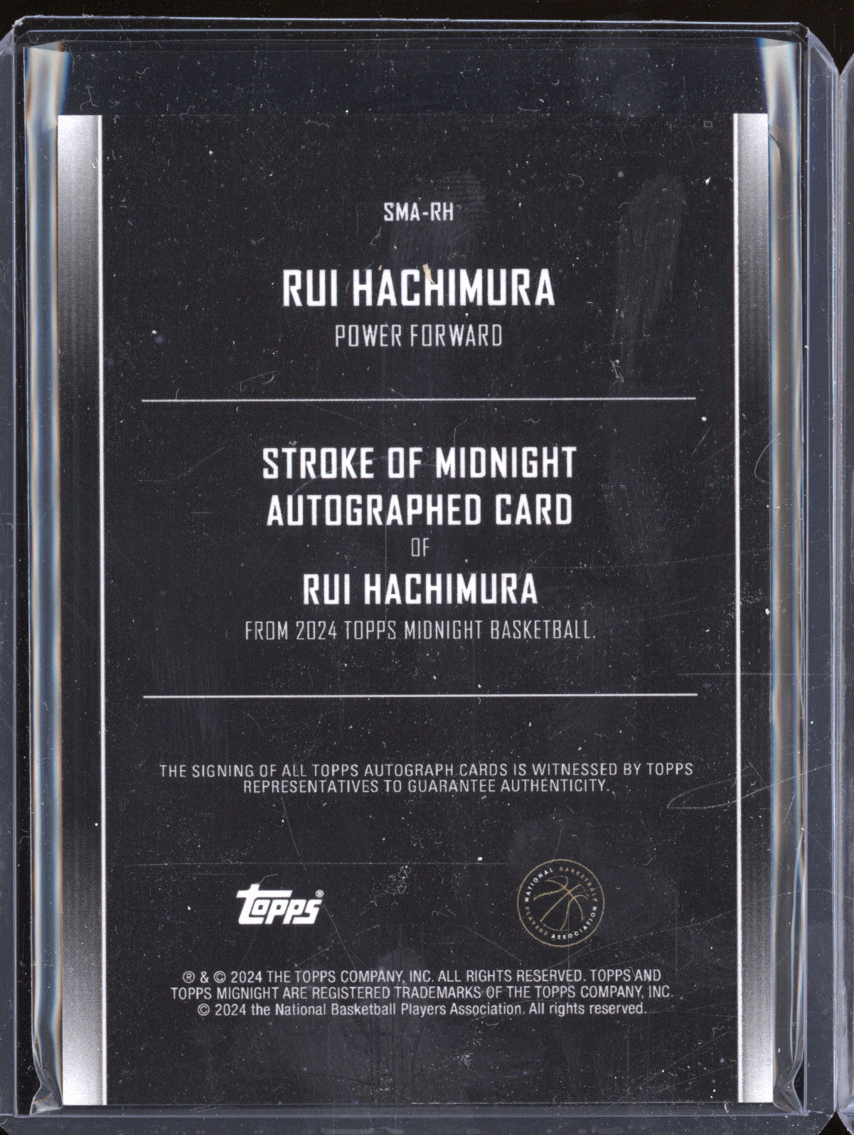 Rui Hachimura 2023-24 Topps Midnight SMA-RH Stroke of Midnight Auto
