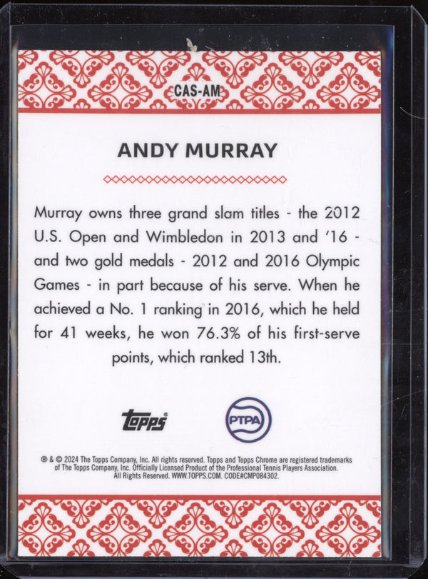 Andy Murray 2024 Topps Chrome Tennis CAS-AM Aces Gold Refractor 6/50