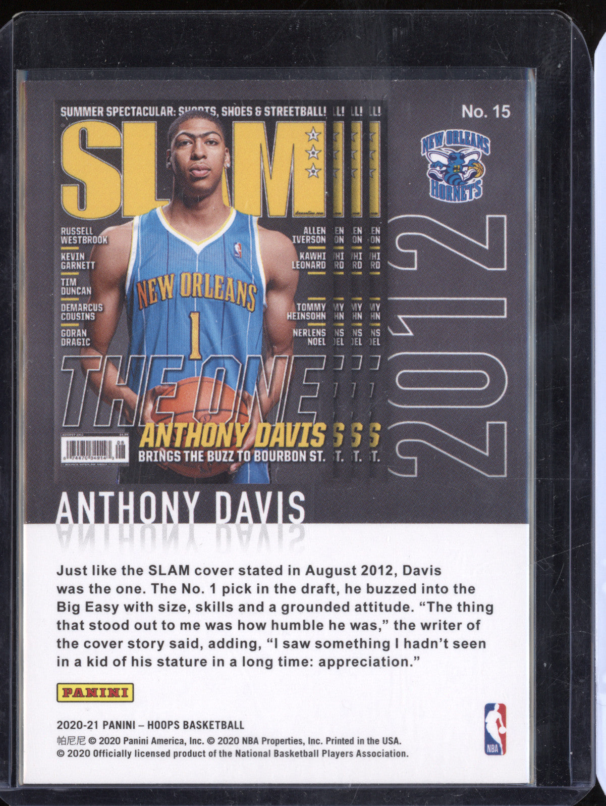 Anthony Davis 2020-21 Panini Hoops 15 SLAM Holo