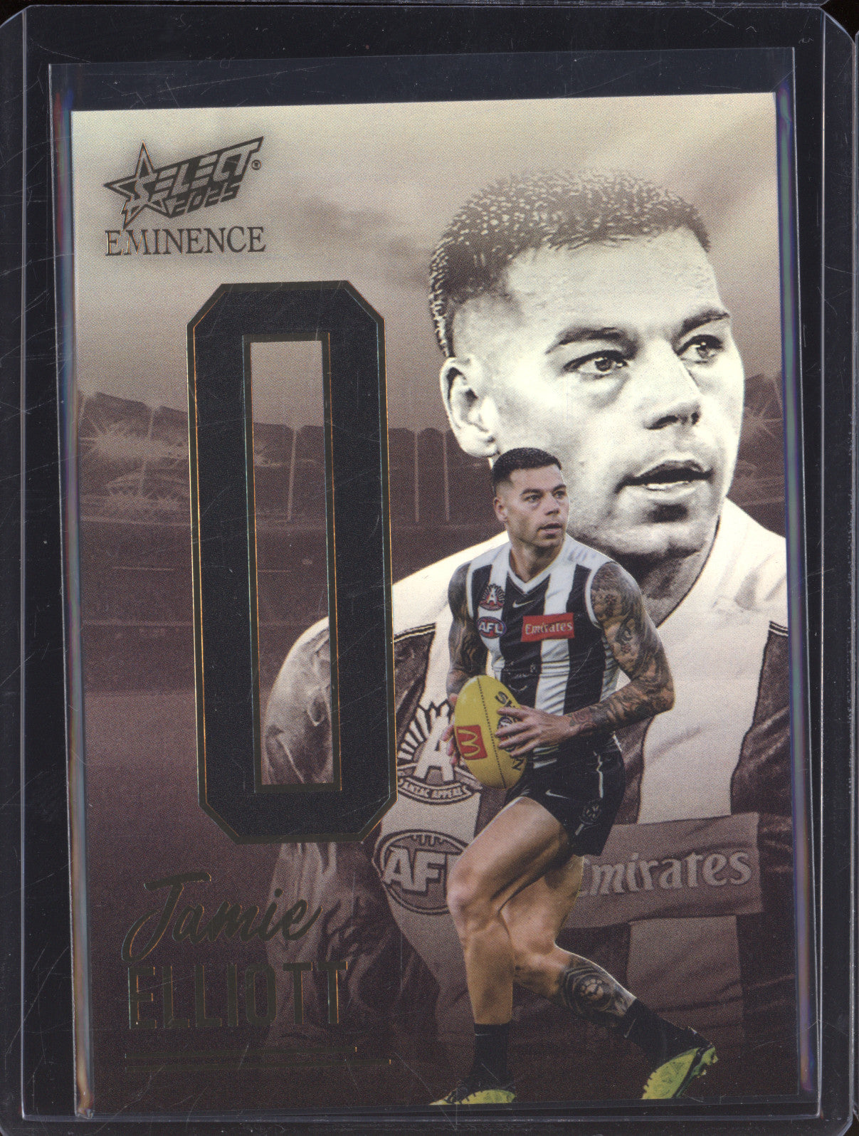 2025 AFL Select Eminence Nameplate NG153 Jamie Elliott 038/115