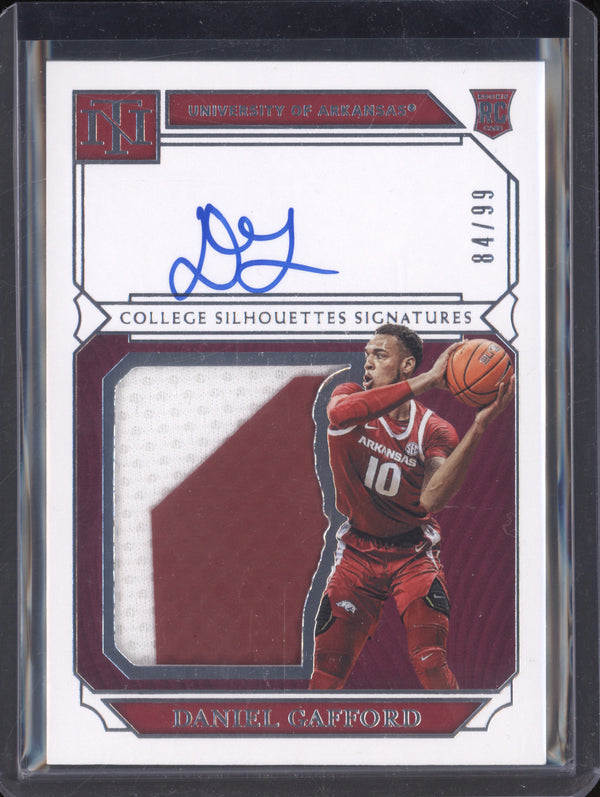 Daniel Gafford 2019 Panini NT Collegiate 108 College Silhouettes Auto RC 84/99