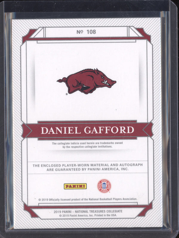 Daniel Gafford 2019 Panini NT Collegiate 108 College Silhouettes Auto RC 84/99