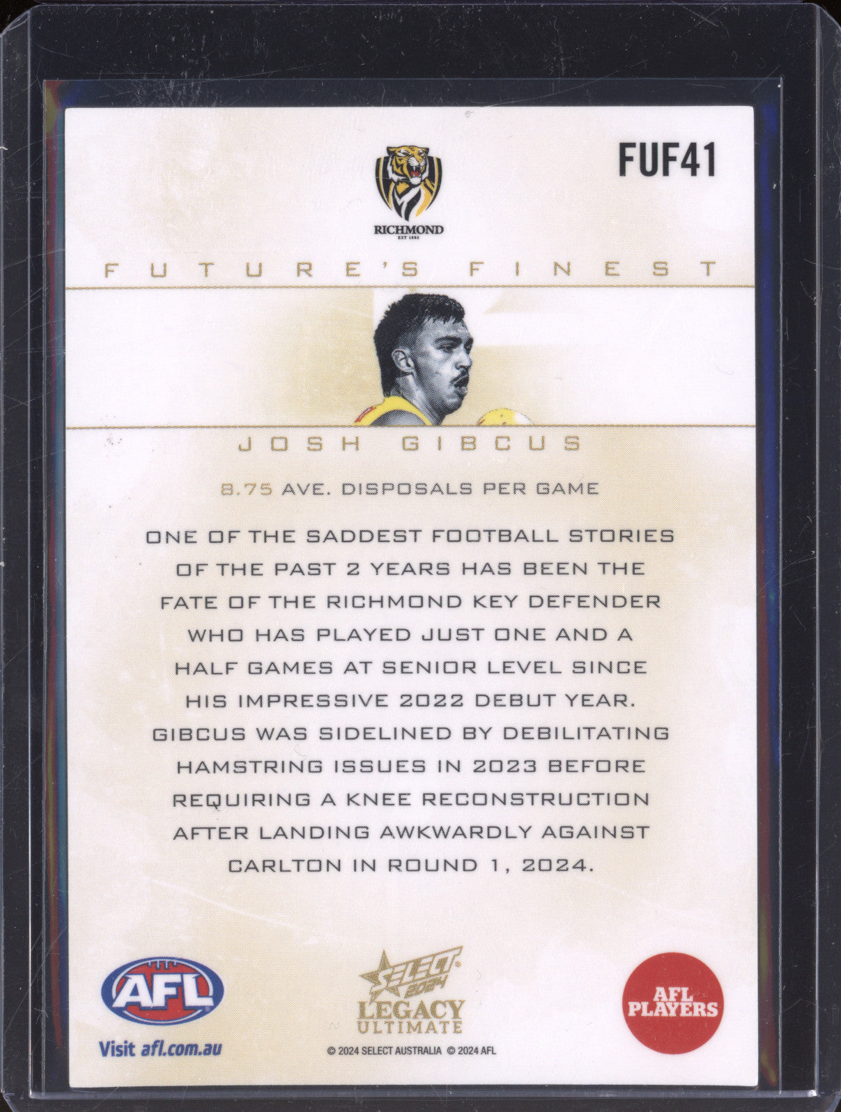 Josh Gibcus 2024 Select Legacy Ultimate FUF41 Future's Finest 28/80