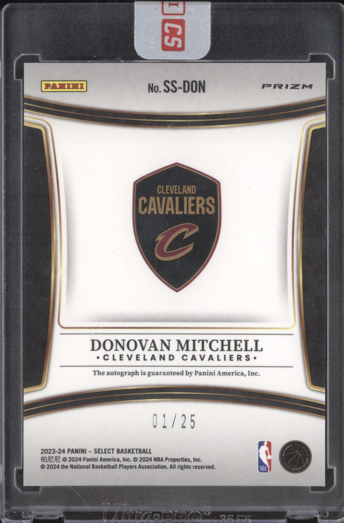 Donovan Mitchell 2023-24 Panini Select SS-DON Tie-Dye Auto 1/25