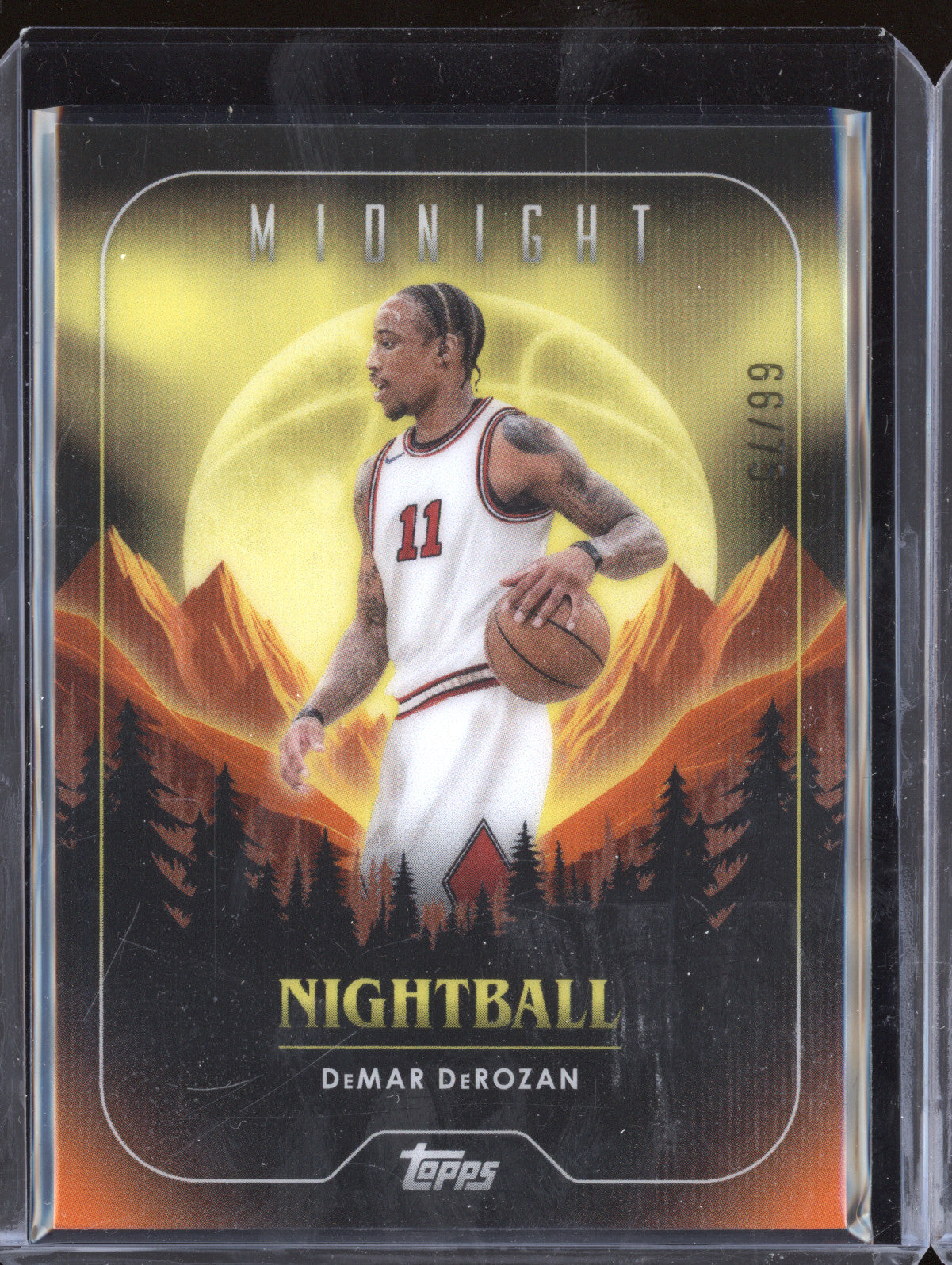 DeMar DeRozan 2023-24 Topps Midnight NB-4 Nightball Dusk 66/75