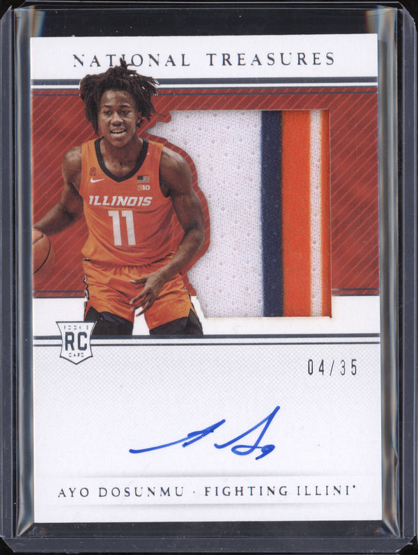 Ayo Dosunmu 2021 Panini NT Collegiate CSS-AD College Materials Auto RC 4/35