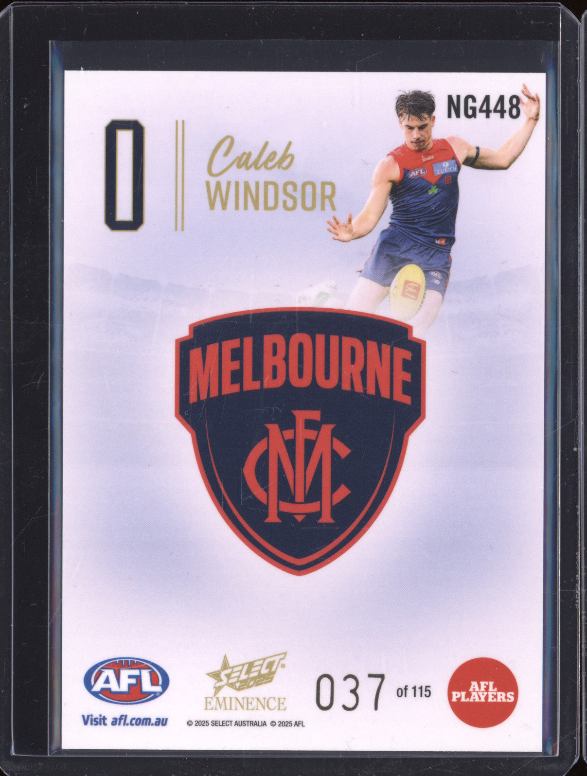 2025 AFL Select Eminence Nameplate NG448 Caleb Windsor 037/115