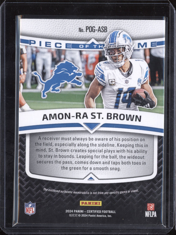 Amon-Ra St Brown 2024 Panini Certified POG-ASB Piece of the Game 207/249