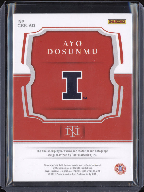 Ayo Dosunmu 2021 Panini NT Collegiate CSS-AD College Materials Auto RC 4/35