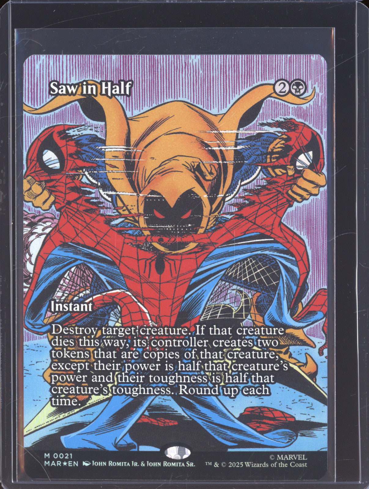 2025 MTG Marvel Universe M 0021 Saw in Half Foil Borderless