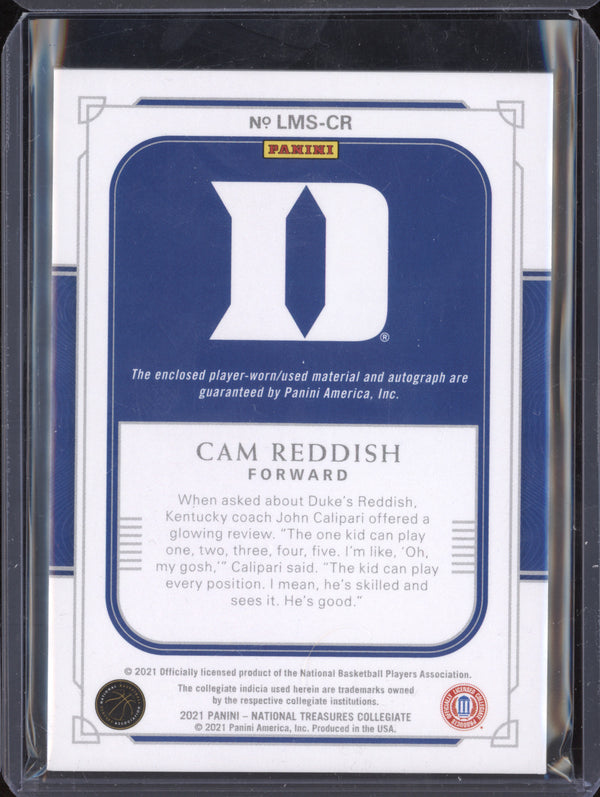 Cam Reddish 2021 Panini NT Collegiate LMS-CR Legacy Materials Auto Gold 1/10