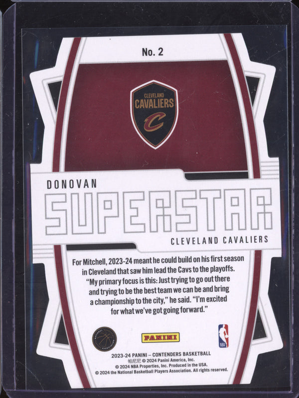 Donovan Mitchell 2023-24 Panini Contenders 2 Superstar Die-Cut Playoff 61/99