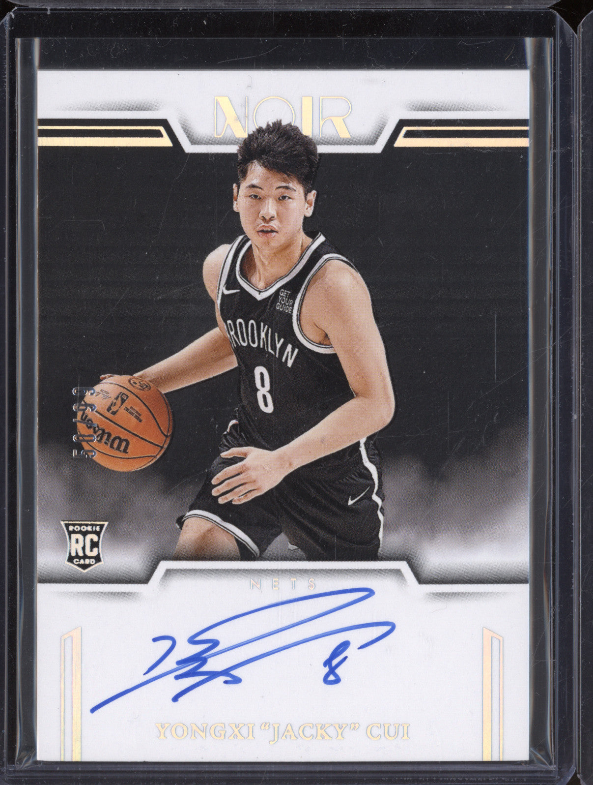 Yongxi Jacky Cui 2024-25 Panini Noir ANC-YJC Rookie Auto RC 50/99
