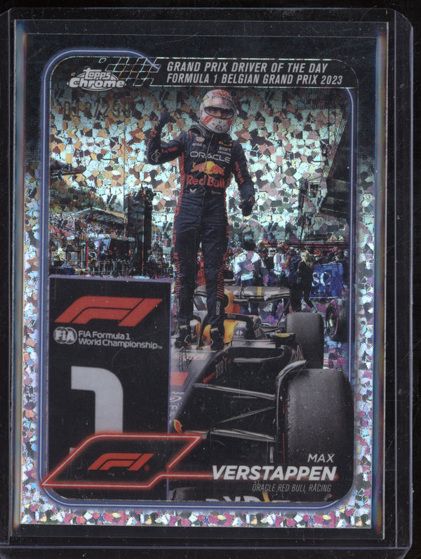 Max Verstappen 2024 Topps Chrome F3 170 Mini Diamond Refractor 12/299