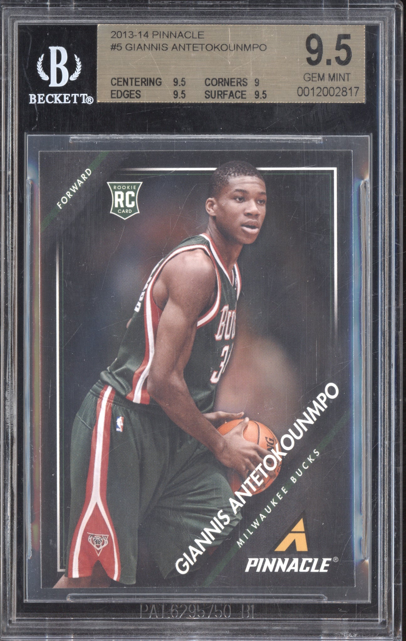 Giannis Antetokounmpo 2013-14 Panini Pinnacle 5 RC BGS 9.5