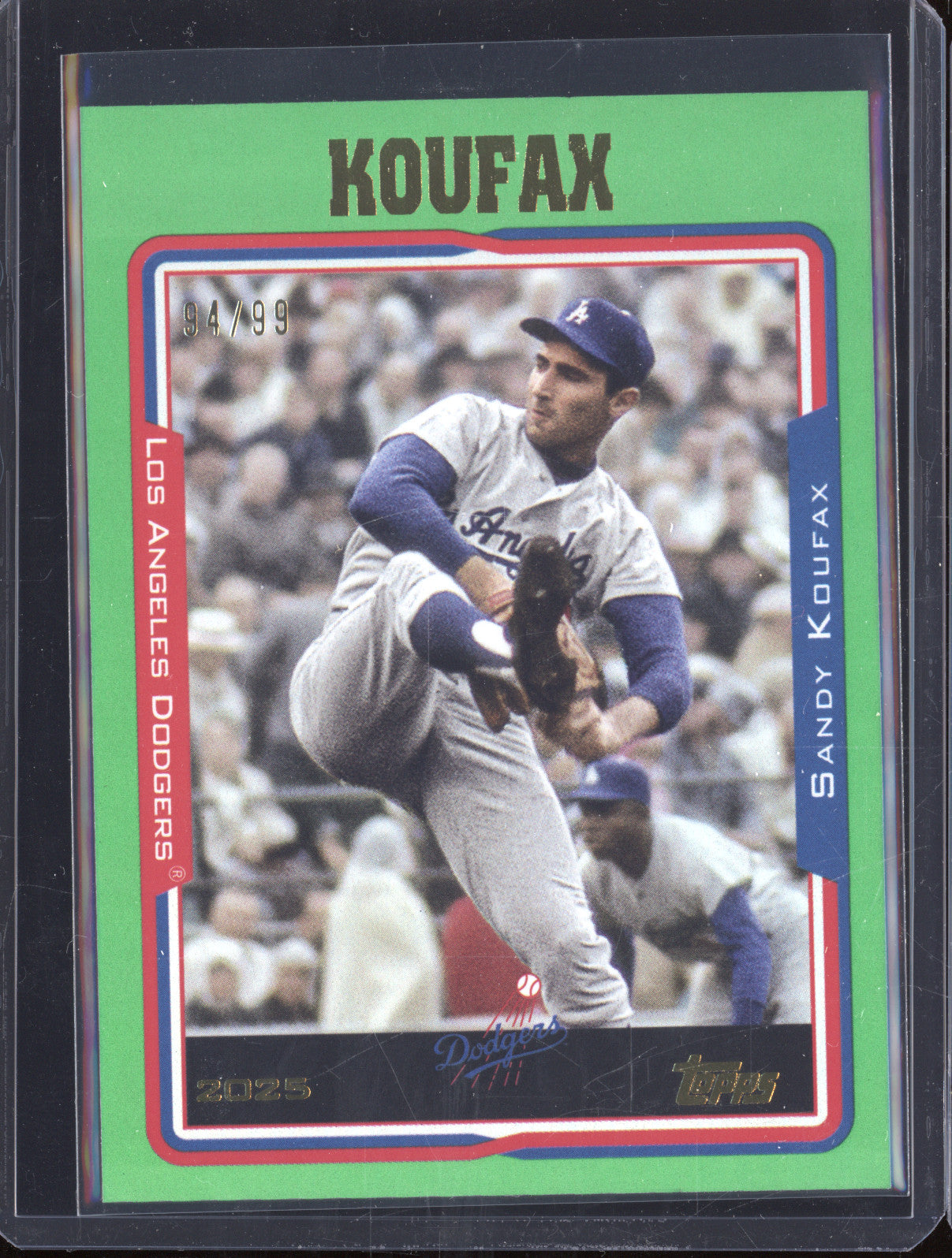 Sandy Koufax 2025 Topps Archives 211 Green Foilboard /99