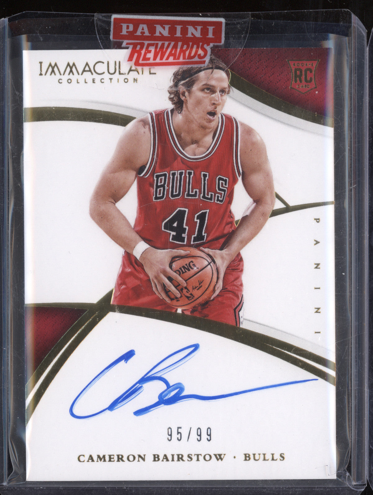 Cameron Bairstow 2014-15 Panini Immaculate 142 Rookie Auto RC 95/99