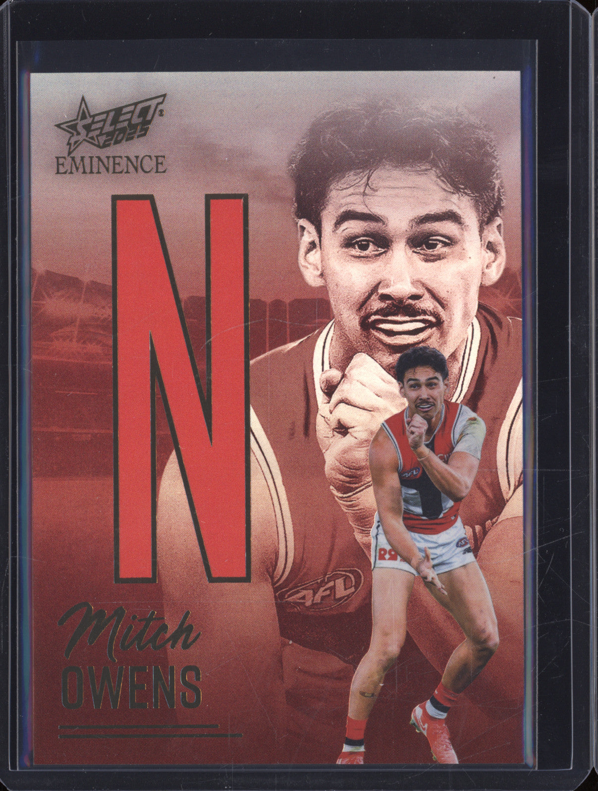 2025 AFL Select Eminence Nameplate NG578 Mitch Owens 073/115