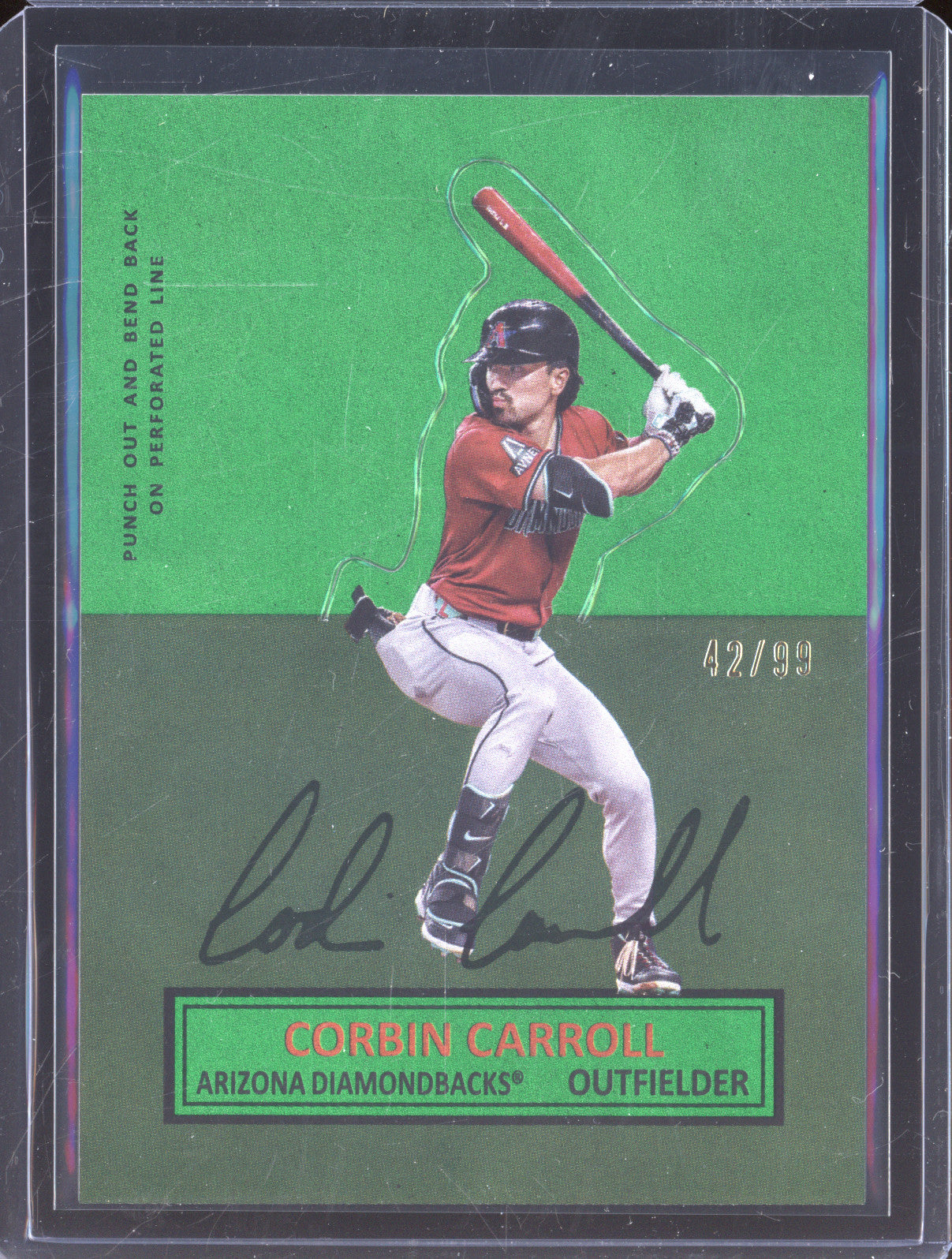 Corbin Carroll 2025 Topps Archives 64SU-12 Stand Up Green /99