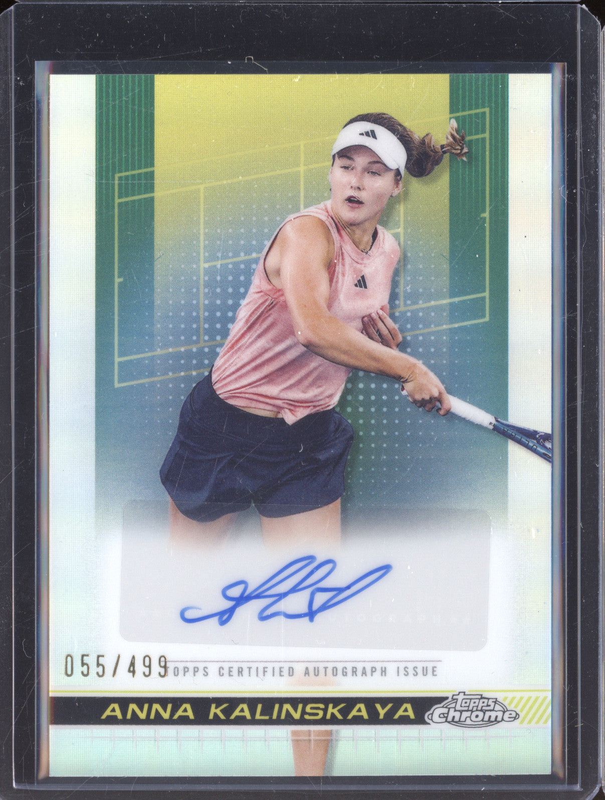 Anna Kalinskaya 2024 Topps Chrome TCA-AKA Chrome Auto Refractor 55/499