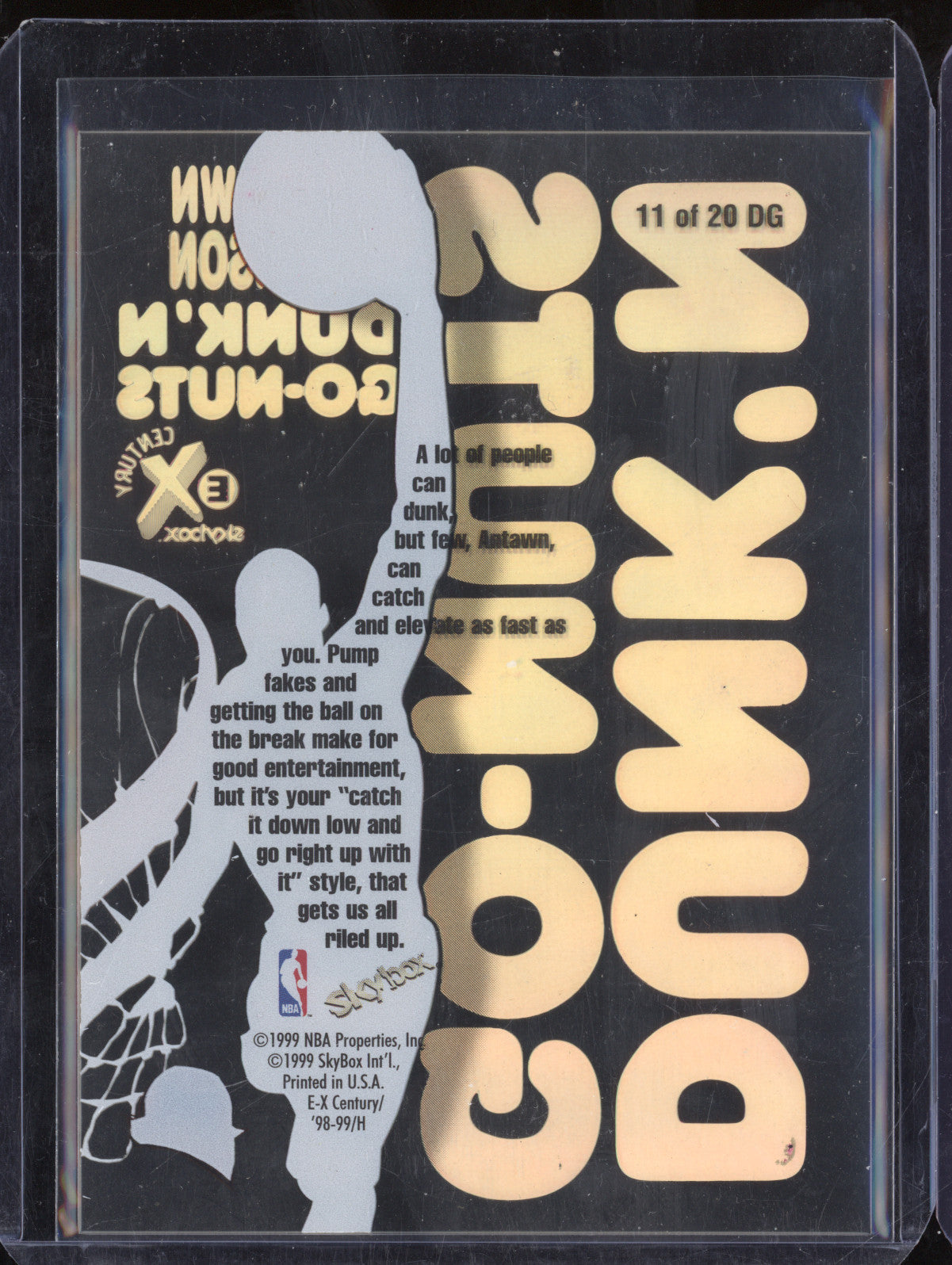 Antawn Jamison 1998-99 Skybox EX Century 11 Dunkin Go'Nuts