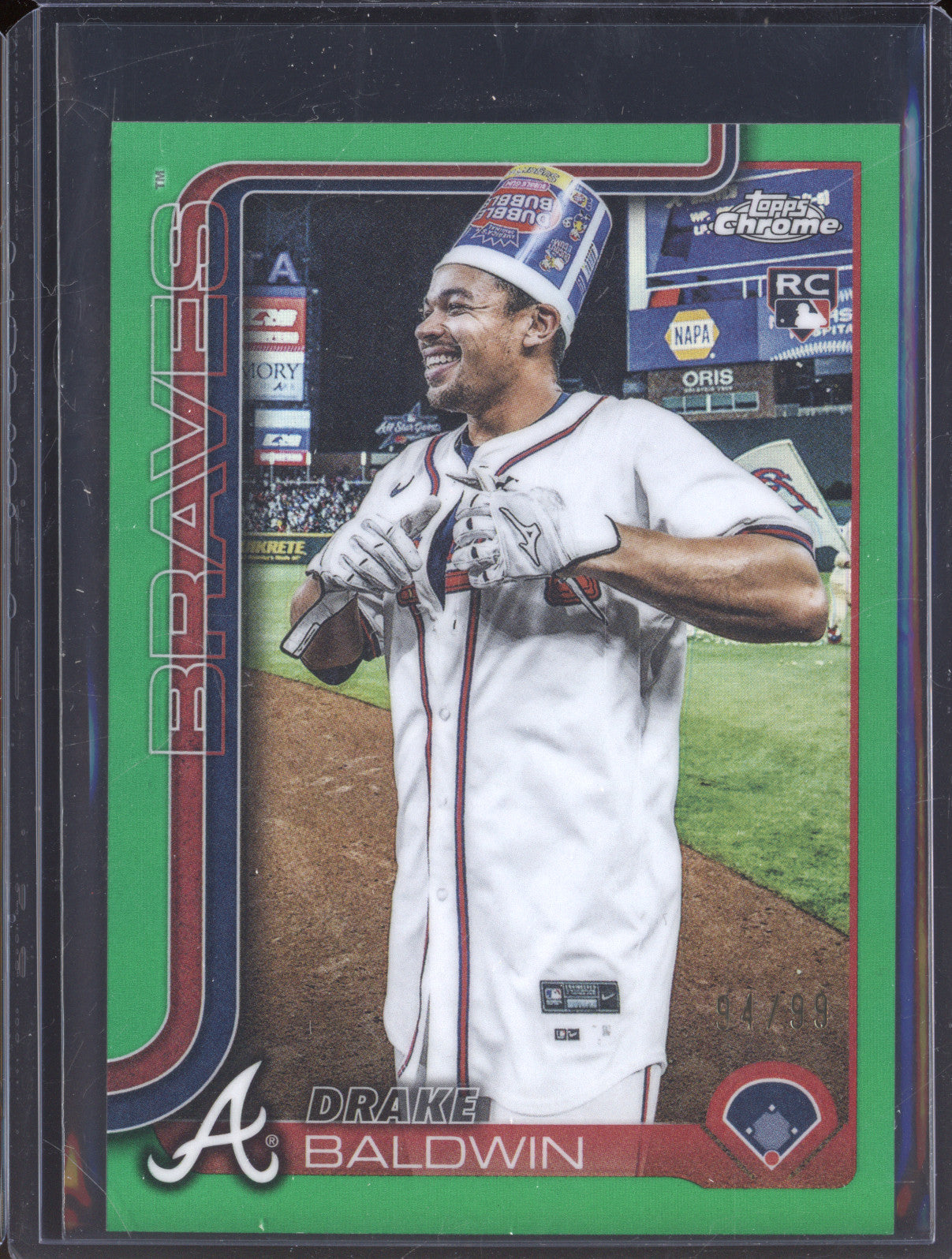 Drake Baldwin 2025 Topps Chrome Update USC96 Green Variation Refractor /99 RC