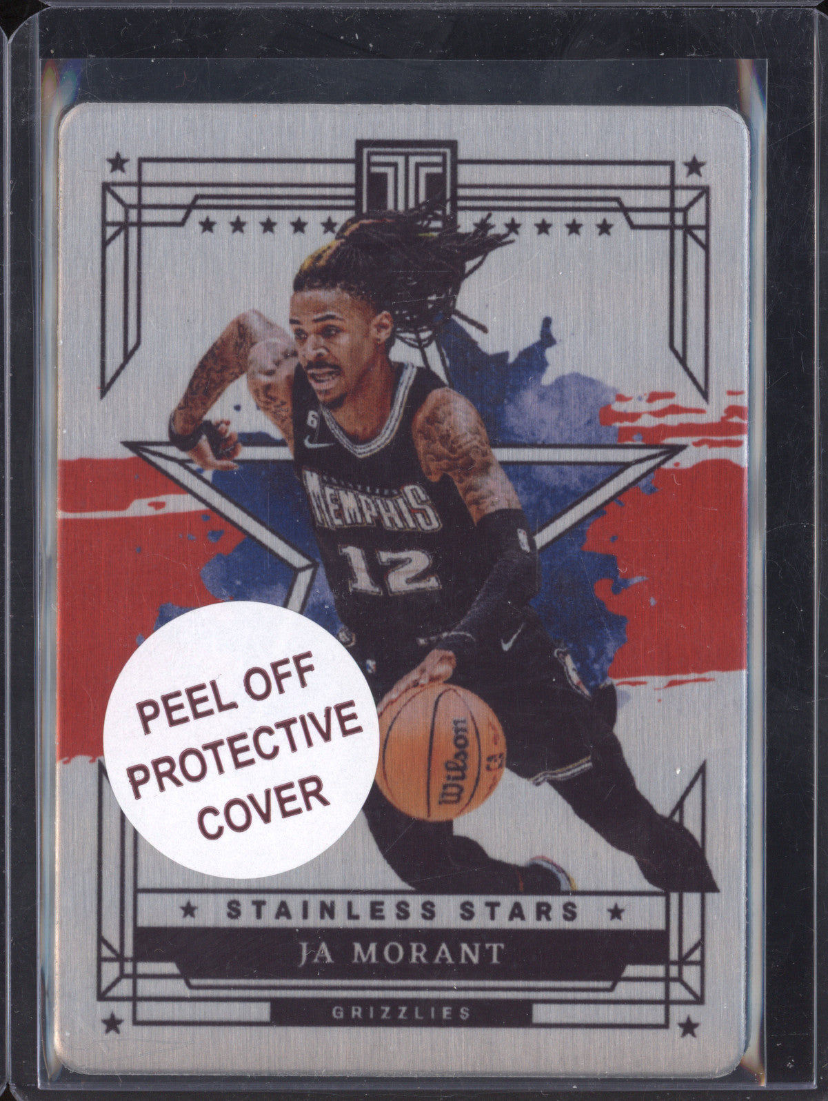 Ja Morant 2023-24 Panini Impeccable 18 Stainless Stars International Red