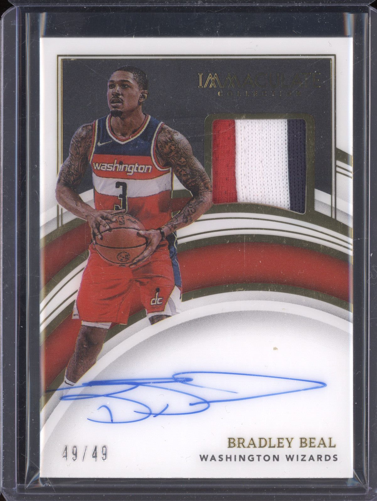 Bradley Beal 2021-22 Panini Immaculate PA-BDB Patch Auto 49/49