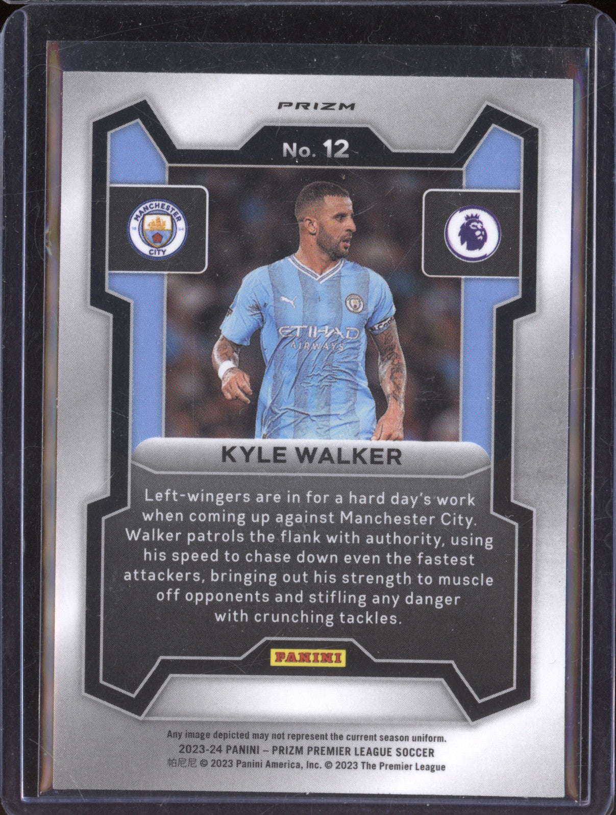 2023-24 Panini Prizm Premier League 12 Kyle Walker Tiger Stripe Choice