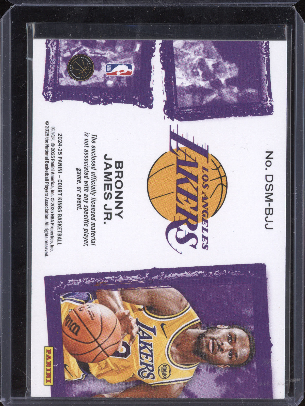 Bronny James 2024-25 Panini Court Kings DSM-BJJ Debut Showcase RC
