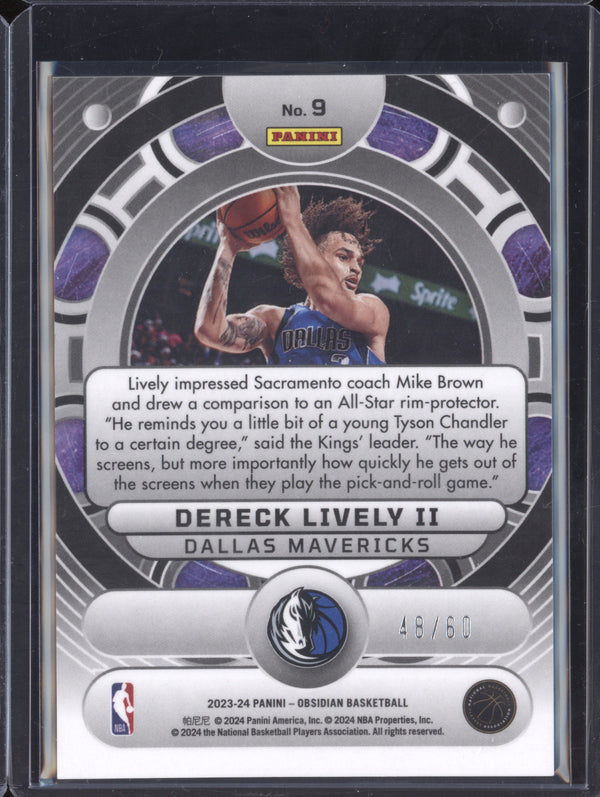 Dereck Lively II 2023-24 Panini Obsidian 9 Orbital Reggae Flood RC 48/60