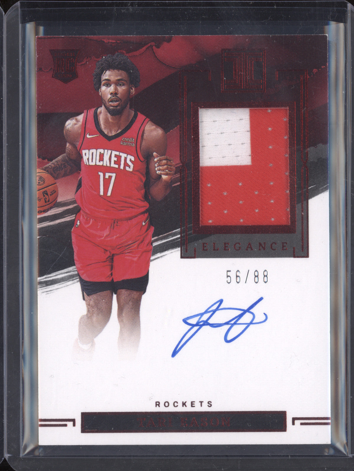 Tari Eason 2022-23 Panini Impeccable 117 Rookie Jersey Auto Asia RC 56/88