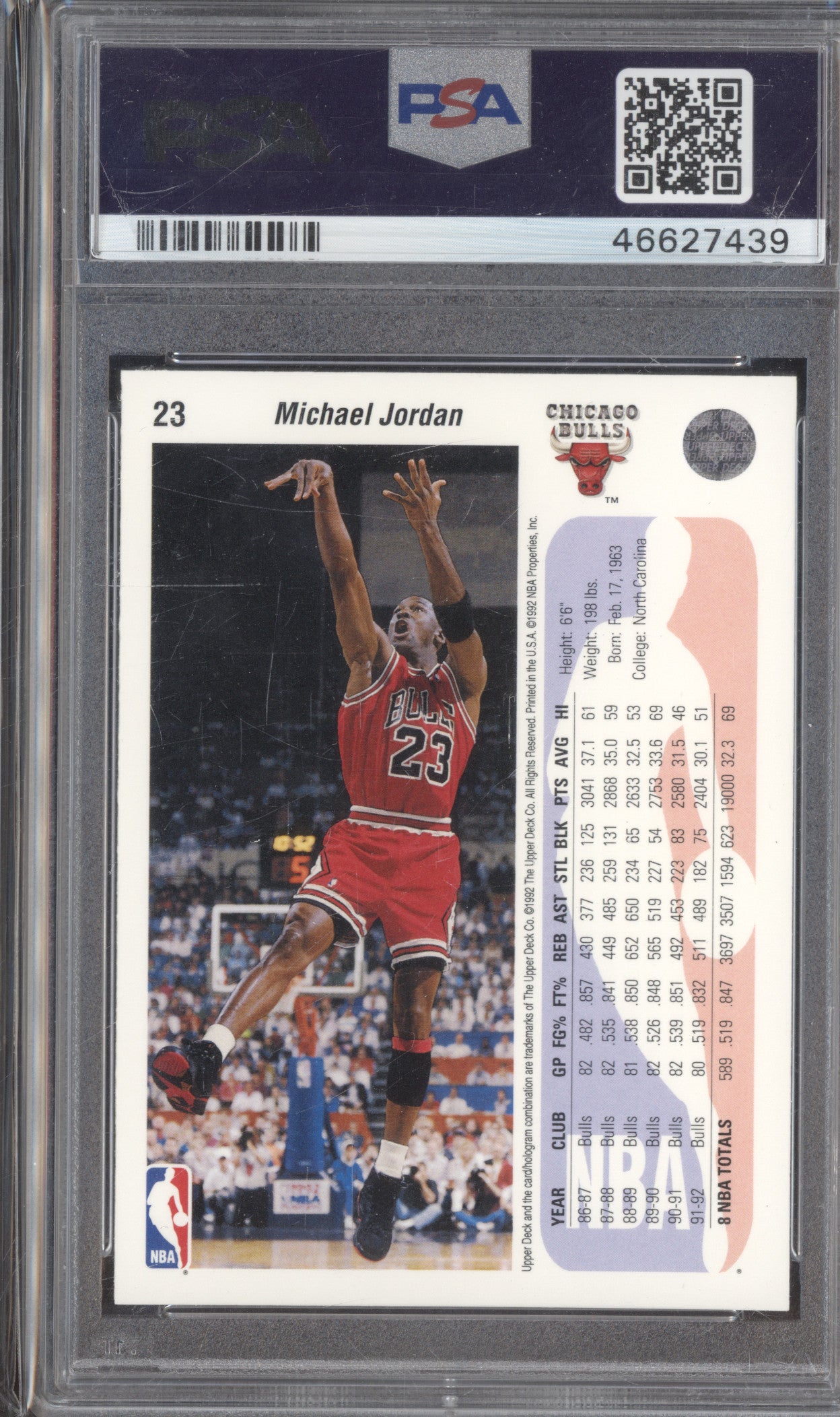 1992 Upper Deck 23 Michael Jordan PSA 9