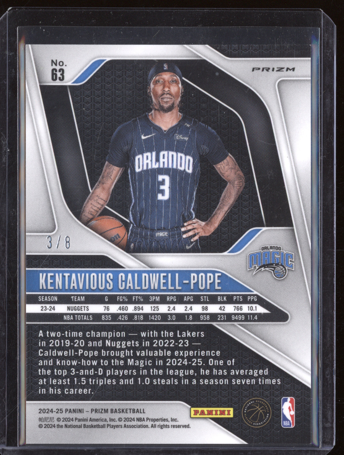 Kentavious Caldwell-Pope 2024-25 Panini Prizm 63 Choice Green Scope 3/8