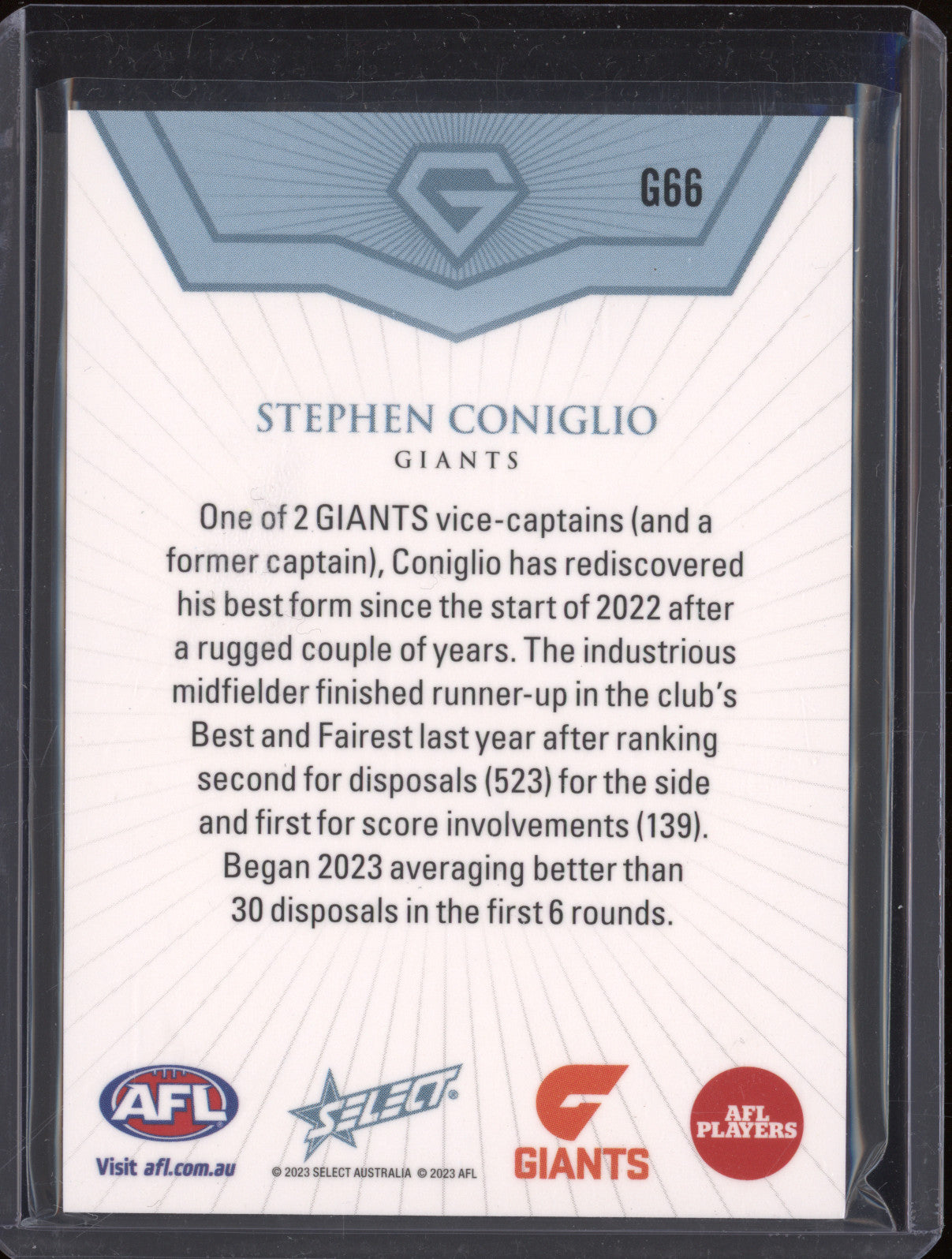 Stephen Coniglio 2023 Select Gem G66 51/90