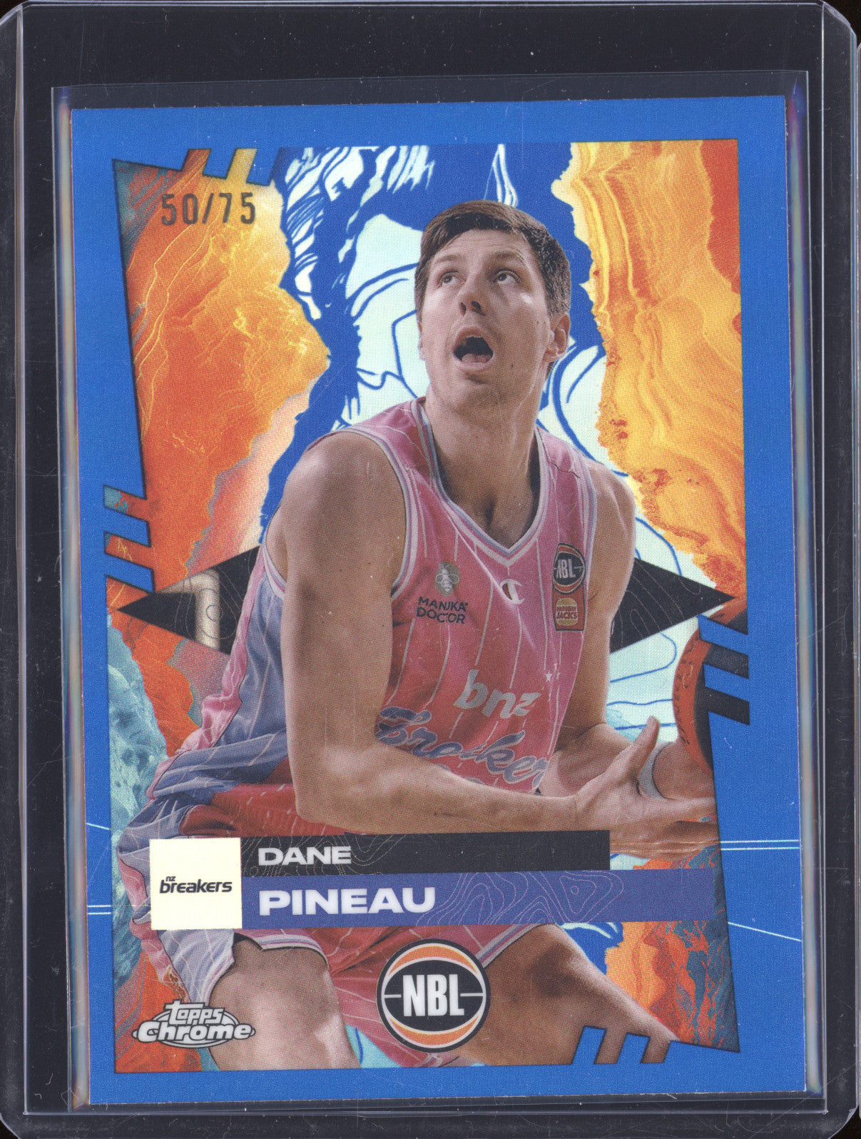 Dane Pineau 2024 Topps Chrome NBL 60 Blue Refractor 50/75