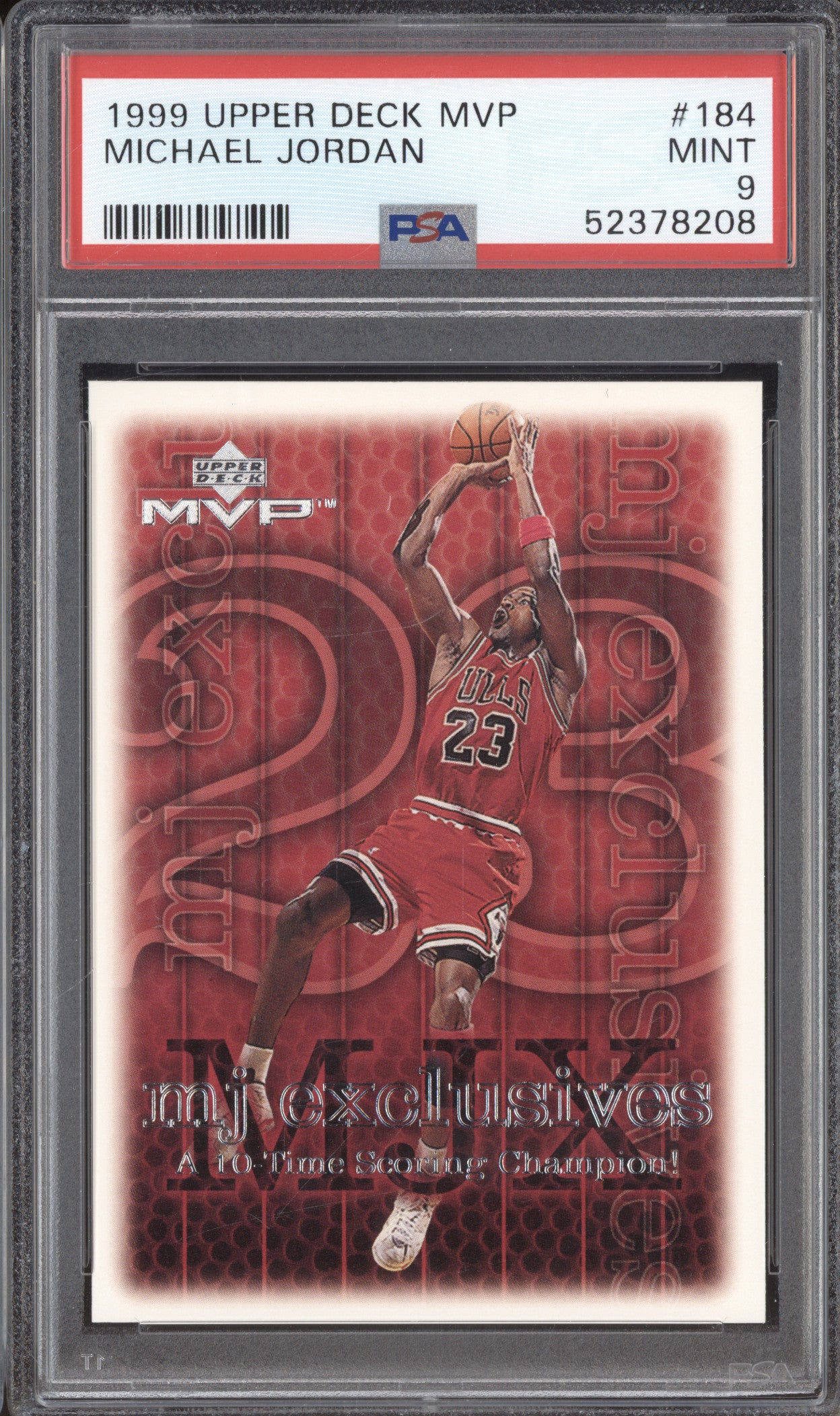 1999 Upper Deck MVP 184 Michael Jordan PSA 9