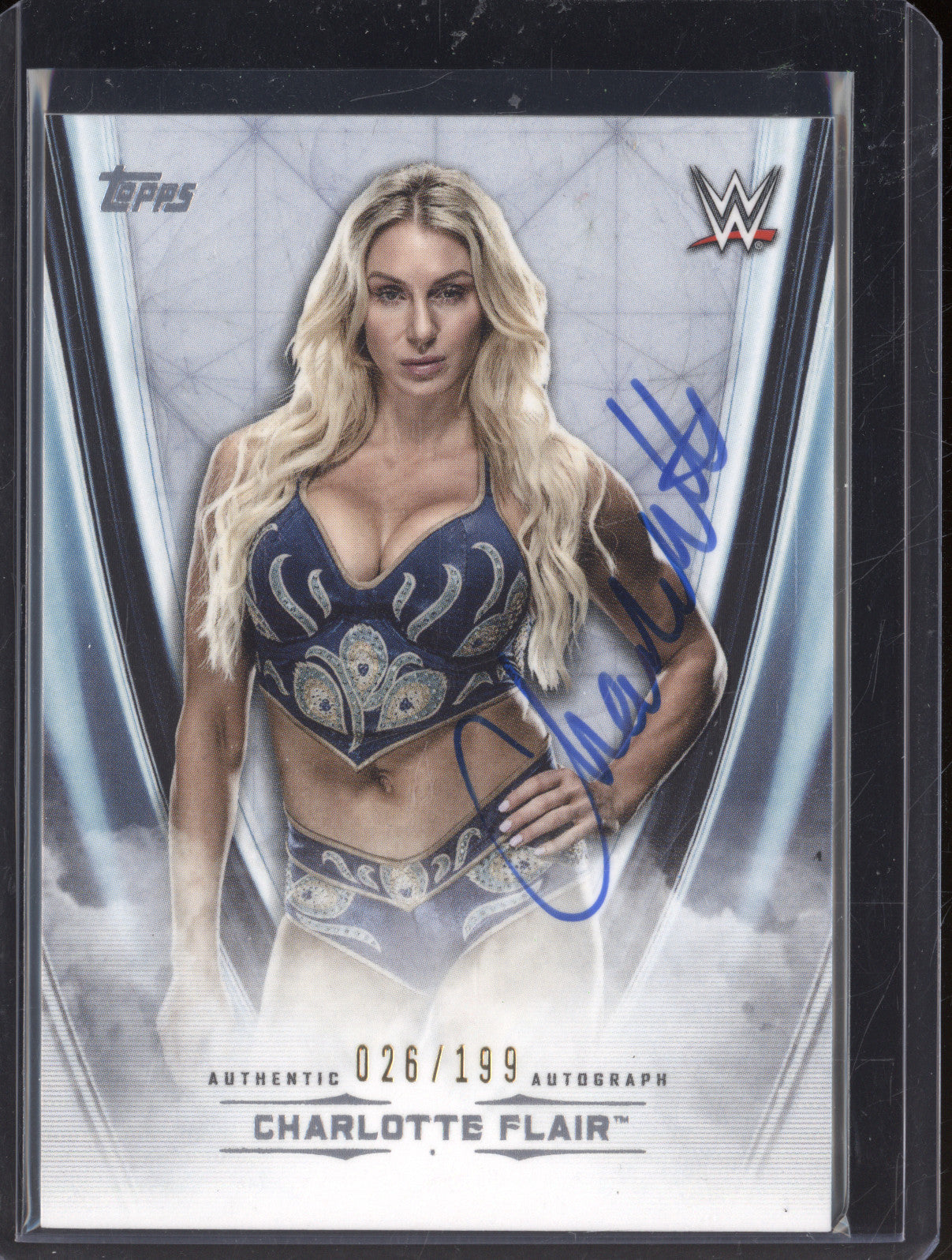 2020 Topps WWE A-CF Charlotte Flair Superstar Auto 026/199