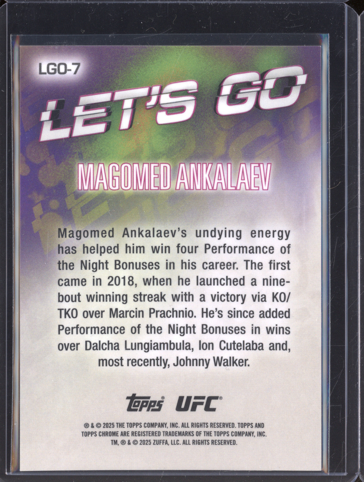Magomed Ankalaev 2025 Topps Chrome LGO-7 Let's Go