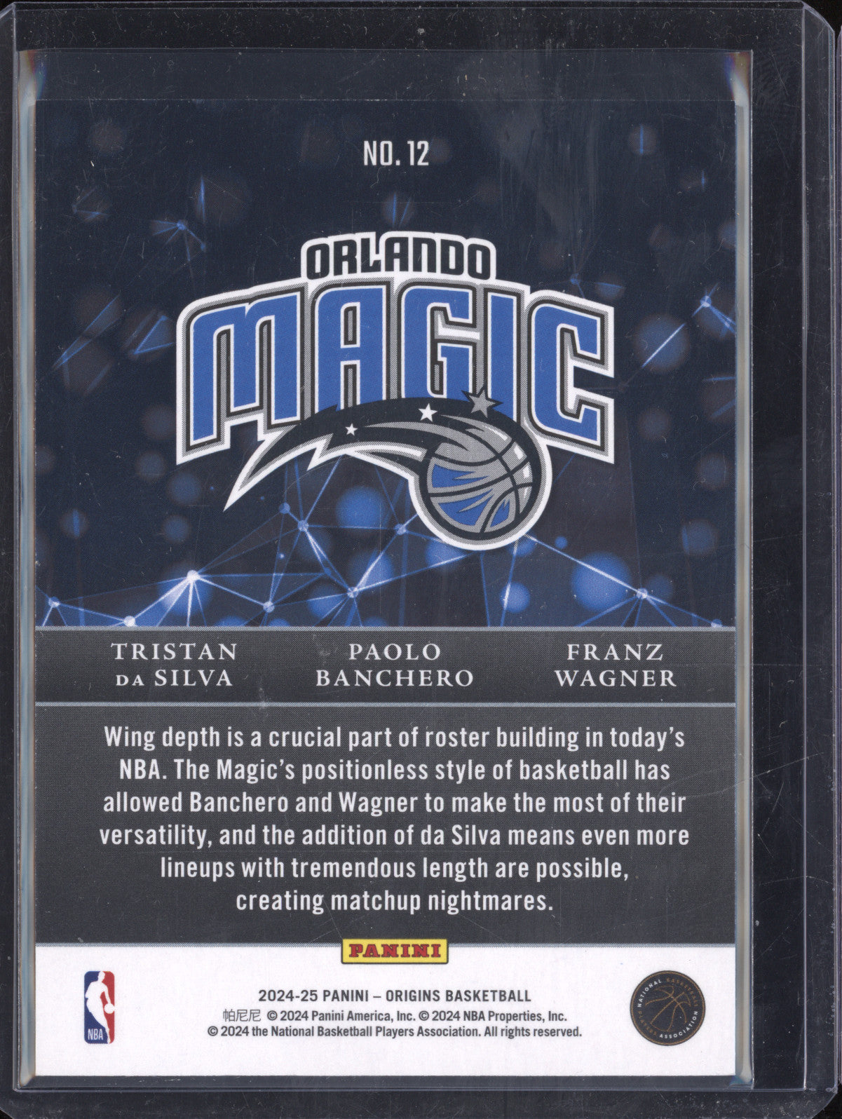 da Silva Banchero Wagner 2024-25 Panini Origins 12 Nucleus Turquoise 22/25